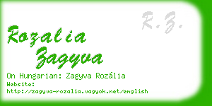 rozalia zagyva business card